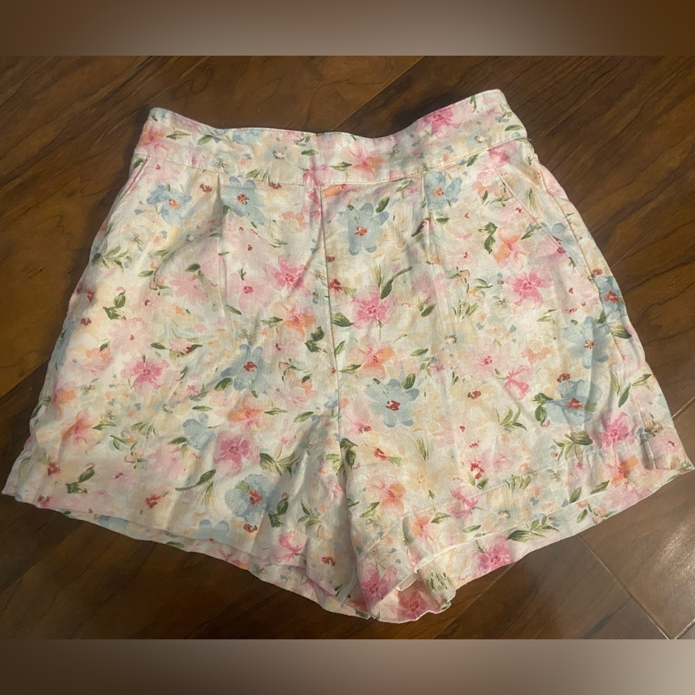 Abercrombie & Fitch Linen Blend Floral Women's Shorts
